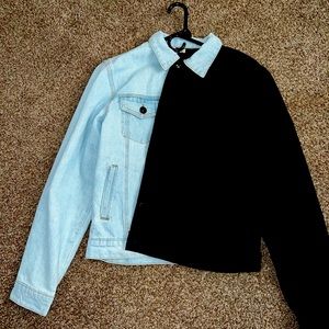 Large fashion nova 2 toned jean jacket